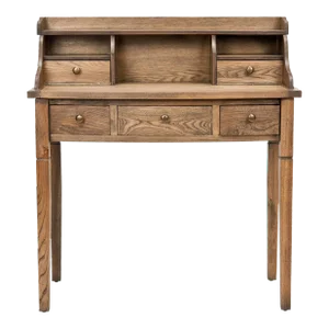 Five Drawer Writing Desk in Oak