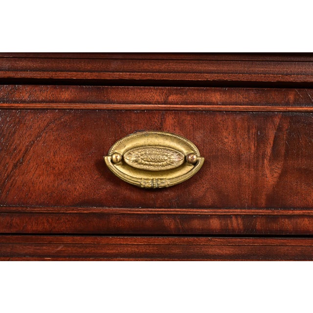 Brown Baker Furniture Style Federal Flame Mahogany Buffet Server or Hall Table For Sale - Image 8 of 15
