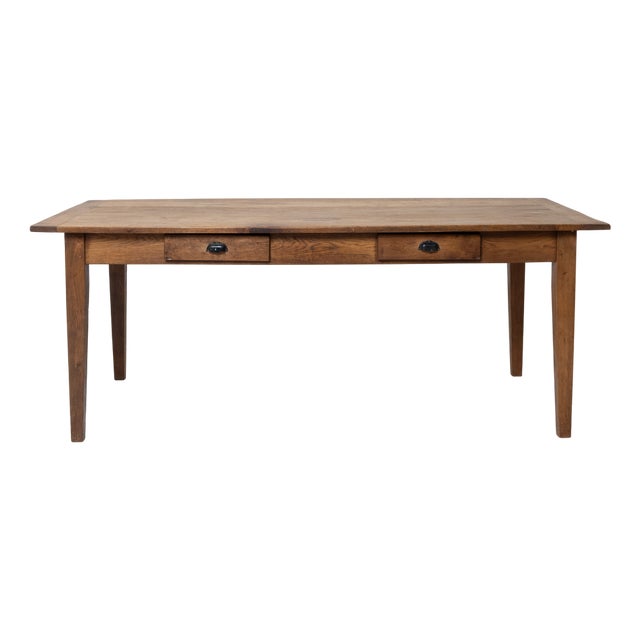 Antique French Farmhouse Table in Oak, 1880 For Sale