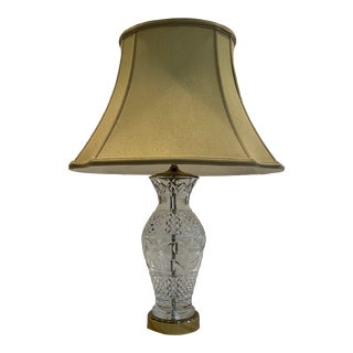 Vintage Crystal Table Lamp For Sale