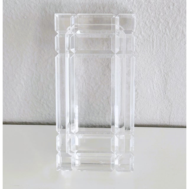 Mid-Century Italian Acrylic Glass Faceted Jewelery Box, 1970s For Sale - Image 9 of 11
