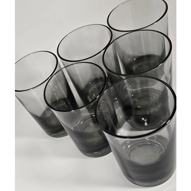Mid 20th Century Smoky Gray Shot Glasses- Set of Seven For Sale - Image 5 of 8