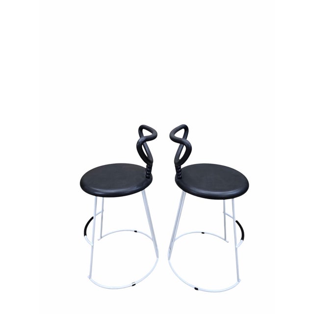 Fasem MCM Nardis Stool by Nobu by Fasem - Pair For Sale - Image 4 of 10