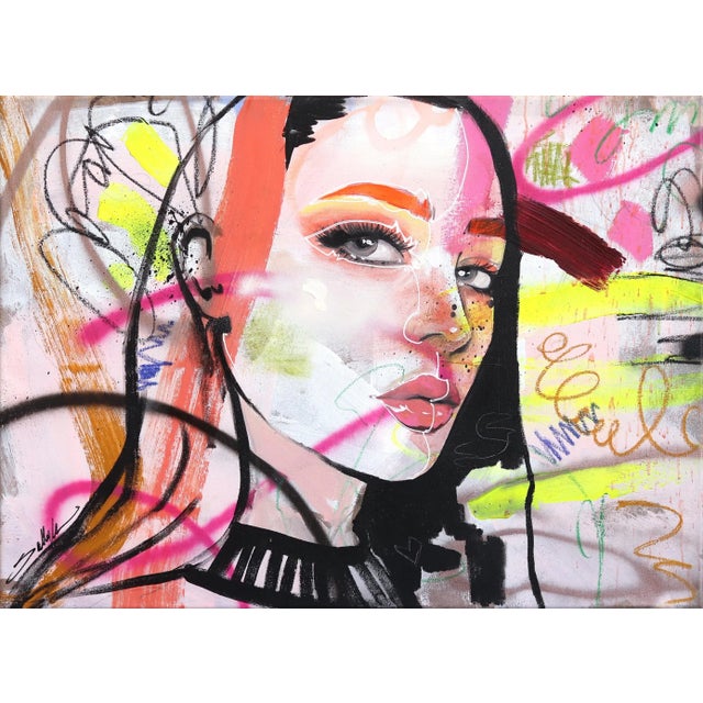 "White Line" Original Artwork by Sally K For Sale