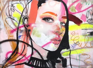 "White Line" Original Artwork by Sally K