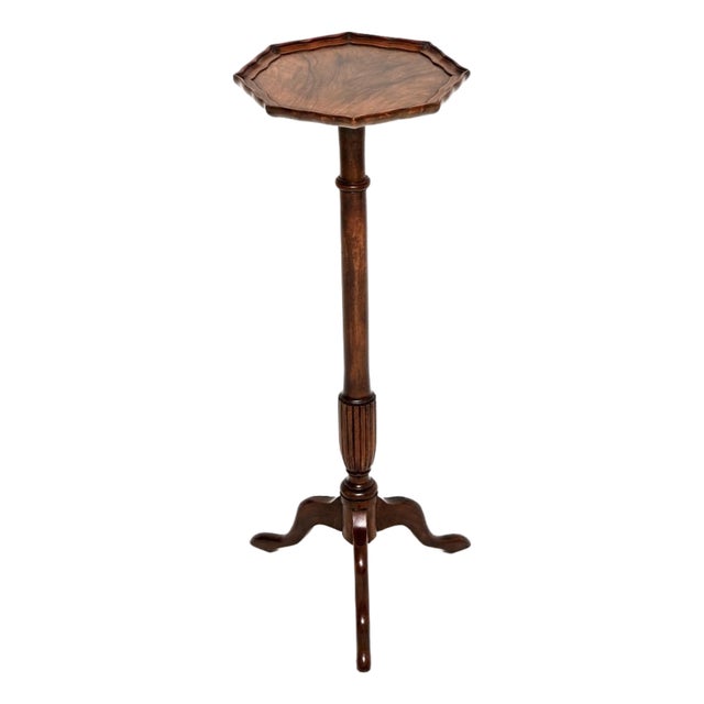 Antique Georgian Figured Walnut Side Table, 1930s For Sale