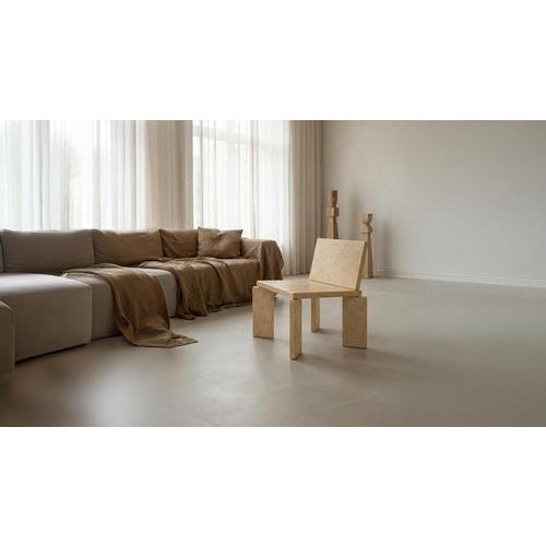 Melts like butter collection solid wood chair in coffee finish by monics+vieira. Dimensions: d 57 x w 65 x h 72 cm....