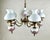 Vintage Chandelier in Porcelain and Brass, 1970s For Sale - Image 4 of 11