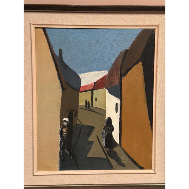 Swedish Artist, Alley, 1950s, Oil on Canvas, Framed For Sale - Image 13 of 16