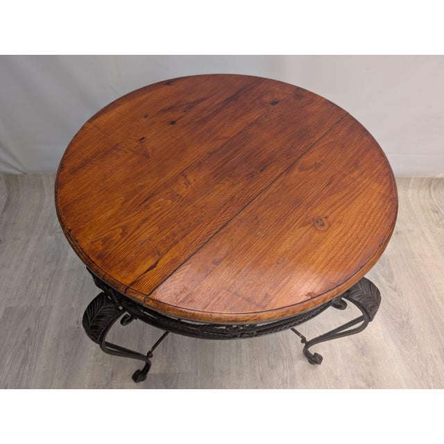 Table in Forged Metal and Wood For Sale - Image 5 of 8