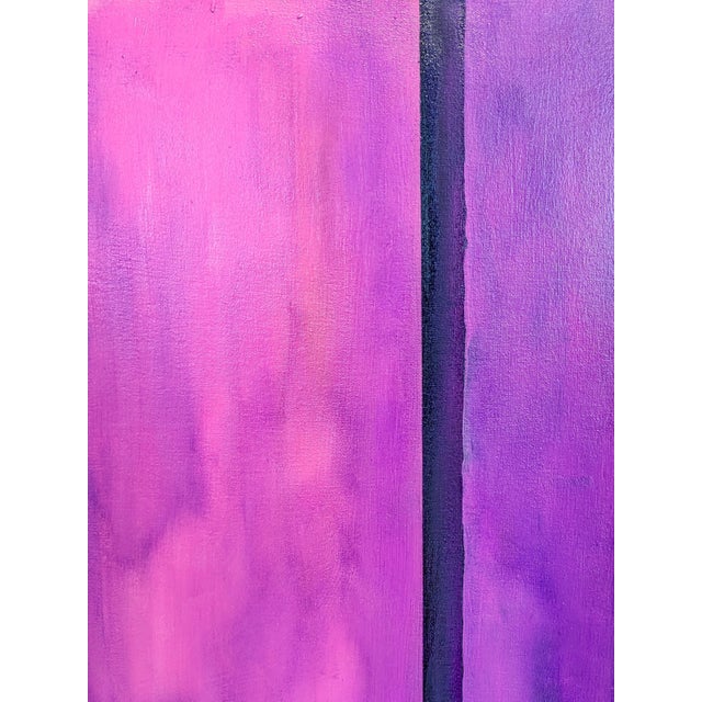 Tommy Taylor "Neighbor" Contemporary Pink & Purple Toned Close Up Painting of a Door, 2023 For Sale - Image 4 of 8