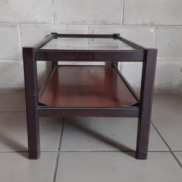 1960s Modern Rectangular Coffee Table in Teak and Glass, Italy, 1960s For Sale - Image 5 of 13