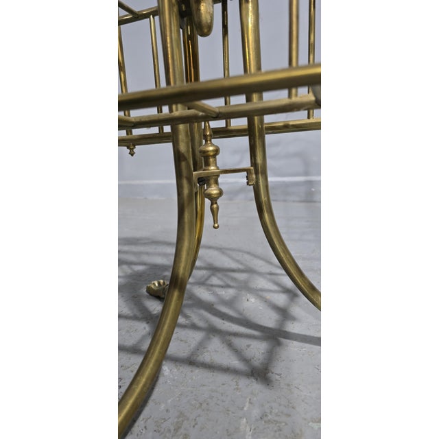 Gold Victorian Brass Revolving Magazine Stand, 1880 For Sale - Image 8 of 10