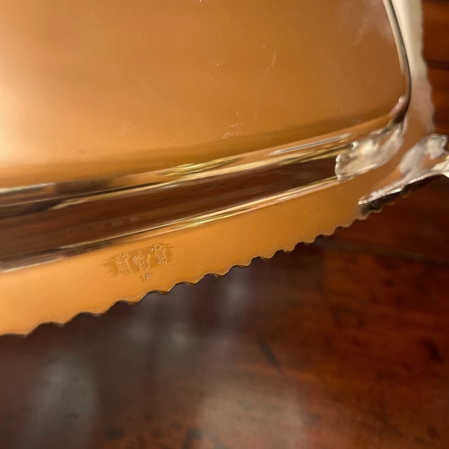 19th Century Sheffield Pen Tray With Crystal Inkwells - 3 Pieces For Sale - Image 6 of 7