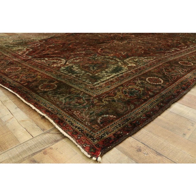 Vintage Persian Ahar Heriz Rug - 10'00 X 12'10 For Sale In Dallas - Image 6 of 10