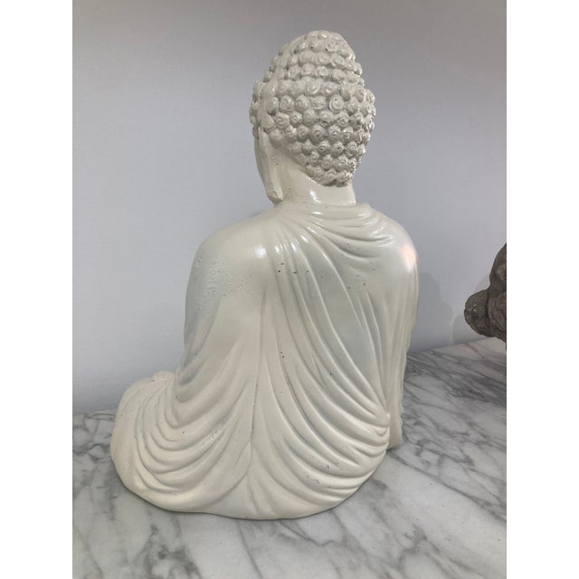 Ivory Patina Buddha Statue For Sale - Image 10 of 12