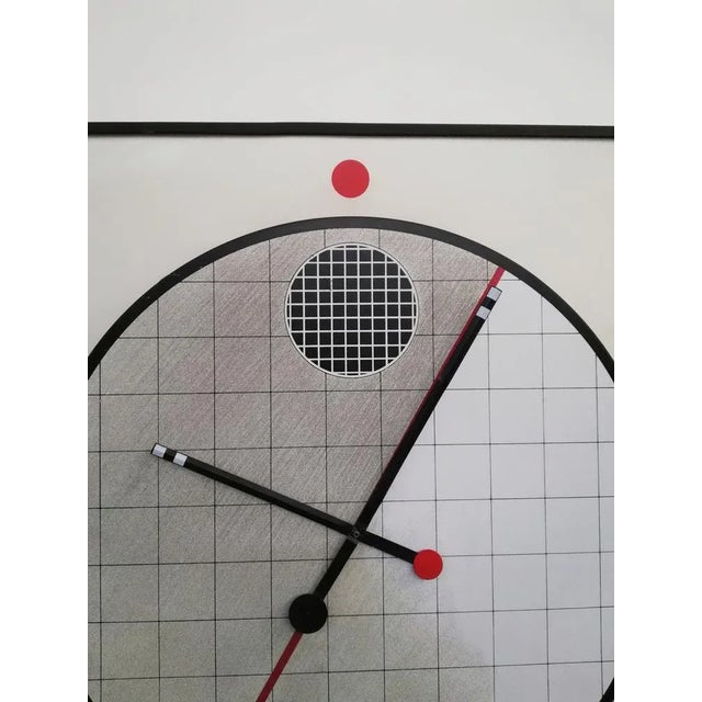 Black Large Postmodern Morphos Clock by Kurt B. Del Banco for Acerbis For Sale - Image 8 of 10