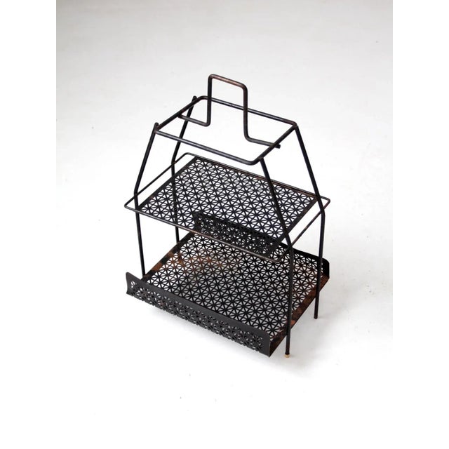 Metal Mid-Century Modern Tiered Stand For Sale - Image 7 of 11