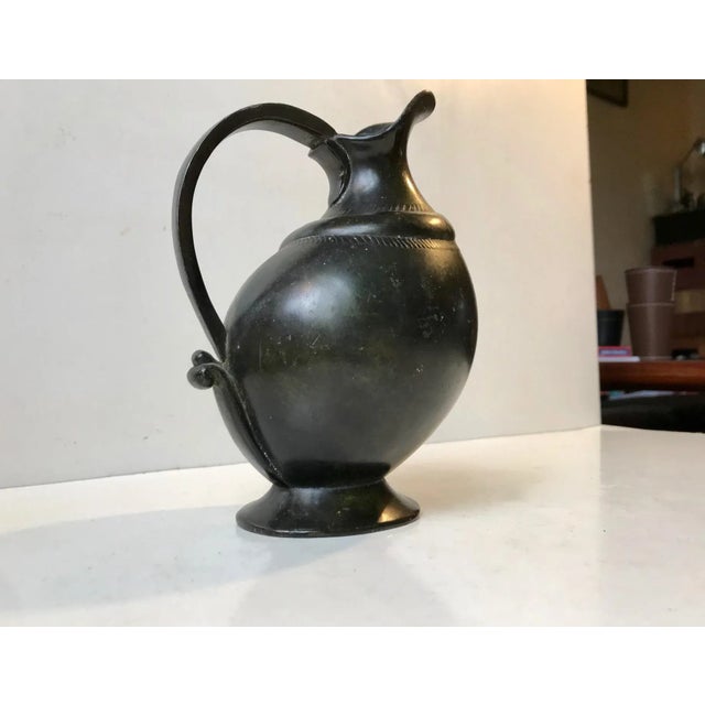 Art Deco Disko Metal Jug by Krone Copenhagen, 1920s For Sale - Image 4 of 9