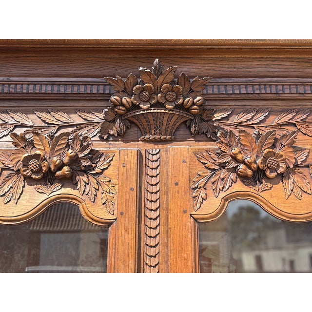 18th Century Louis XV Oak Masonic Deux Corps Cabinet For Sale - Image 13 of 17