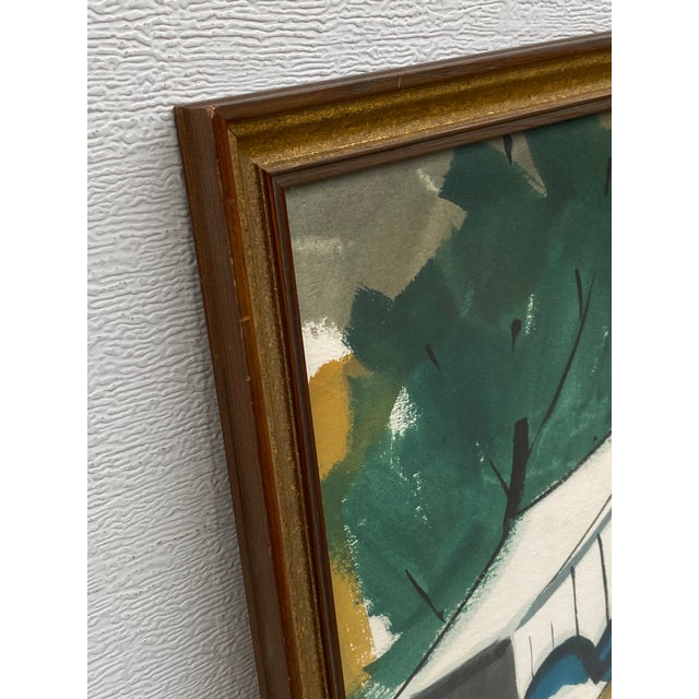 Nils Eric Oback Gouache & Watercolor Landscape For Sale - Image 4 of 8