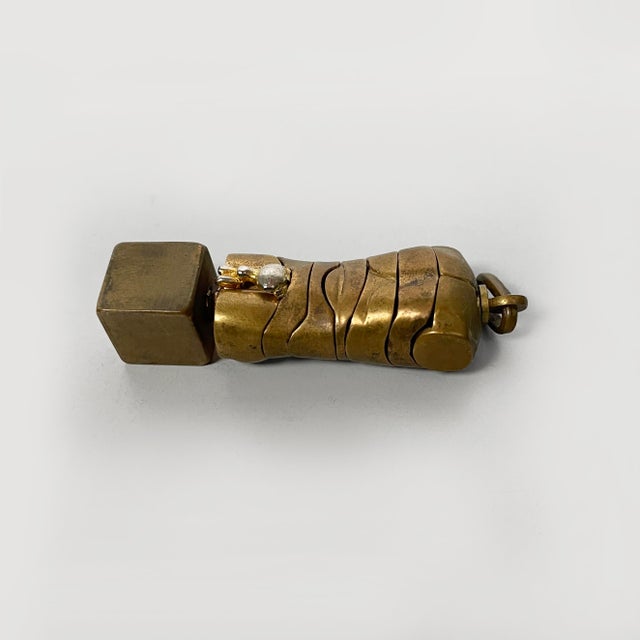 Spanish Golden Metal Micro David Off Sculpture by Miguel Berrocal, 1969-71 For Sale - Image 12 of 14