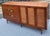Brown 1964 Merton Gershun for American of Martinsville Lowboy Walnut 6-Drawer Dresser With Mirror and Cane Doors For Sale - Image 8 of 9