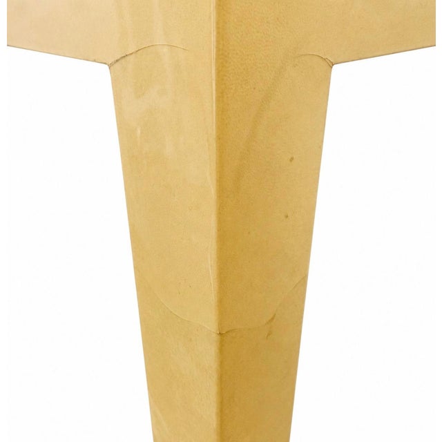 Wood Postmodern Lacquered Goatskin Dining Table by Sally Sirkin Lewis for J Robert Scott For Sale - Image 7 of 11