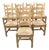 Vintage Country French Ladder Back Rush Seat Dining Chairs - Set of 8 For Sale