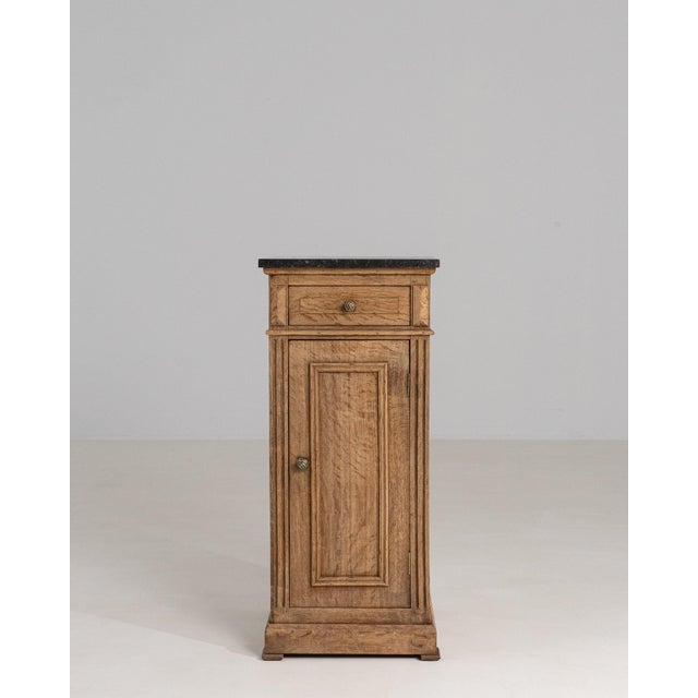 19th Century France Tan Wood Pedestal Cabinet For Sale - Image 10 of 10