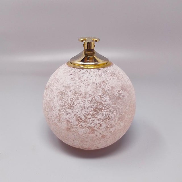 Vintage Table Lighter in Murano Frosted Glass by Paolo Traversi, 1960s For Sale - Image 6 of 9