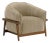 Piedmont Upcycled Chenille Taupe Accent Chair For Sale