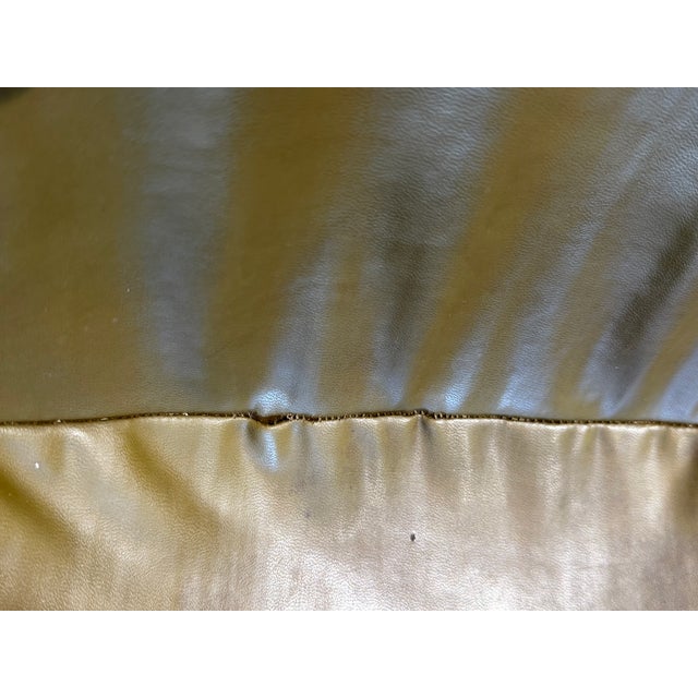 Mid Century Modern Original Vintage Knoll Diamond Chair by Harry Bertoia With Olive Leather Cover For Sale - Image 11 of 12