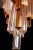This very stylish late 20th-century chandelier is made from Murano glass with a brass frame. It was designed by Marcel...