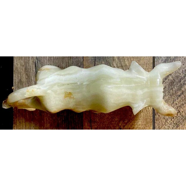 Carved Charging Bull: Mid-Century Brutalist Onyx Sculpture Mexico - 9" For Sale - Image 12 of 17