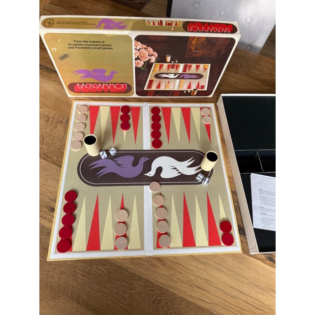 Vintage 1975 Backgammon Board Game Set For Sale - Image 6 of 11