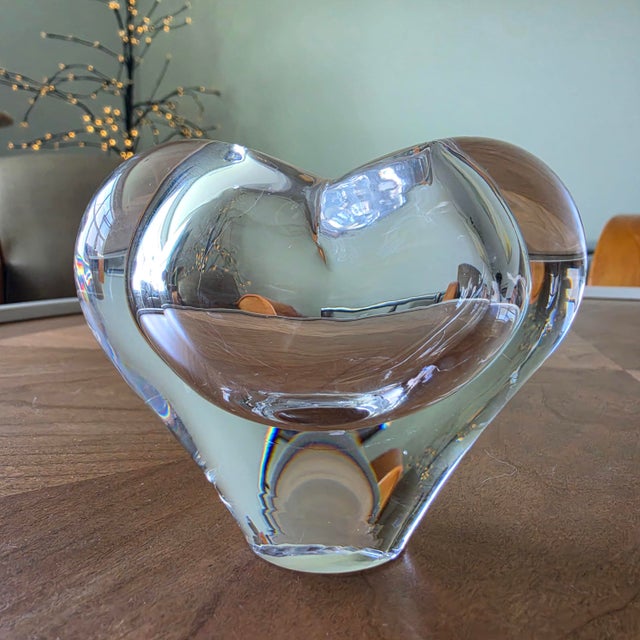 Pair of Vintage Rosenthal Studio-Linie Crystal Heart Solifleur Vases by Michael Boehm For Sale - Image 6 of 17