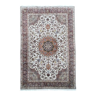 Fine Persian Tabriz Wool & Silk Rug 6’7” X 10’2” For Sale