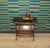 Side Table with Newspaper Stand and Glass Top, 1950s For Sale - Image 4 of 11