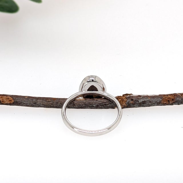 1ct Boulder Opal Ring W Diamond Accents in 14k Gold | Fancy Shape 9x7mm For Sale In Columbus - Image 6 of 7