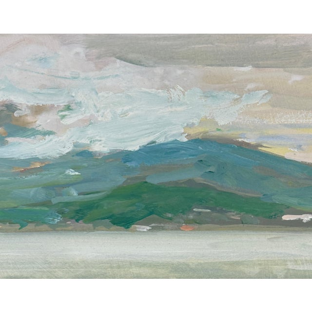 David Harlan, American, 1933-2023. Acrylic painting on illustration board, Field Sketch- Juno Alaska (from ship). ca.1970....
