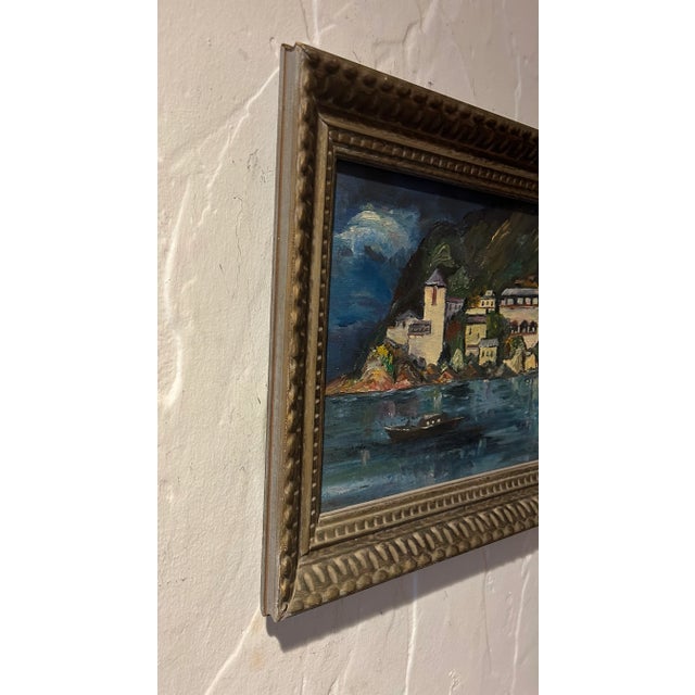 California Coastal Seascape, "View From Covered Boat", Oil Painting, Signed by Artist For Sale - Image 4 of 9