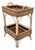 Vintage Bamboo Wicker Rattan 2-Tier Table Stand Occasional Table For Sale