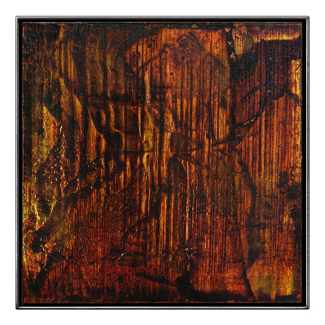 Mats Wieslander, Whispers of the Forest No 2, 2025, Acrylic and Ink on Oxidized Sheet Metal For Sale