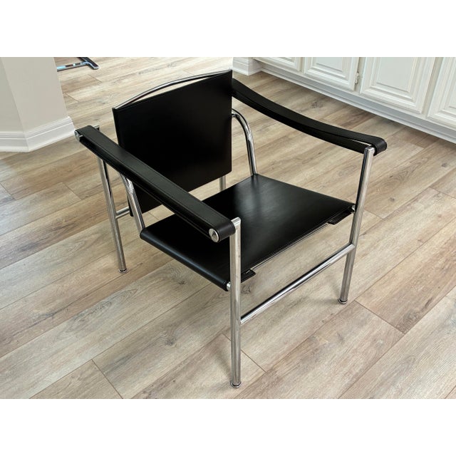 Le Corbusier, Jeanneret, Perriand Cassina Lc1 Sling Chair For Sale - Image 4 of 9