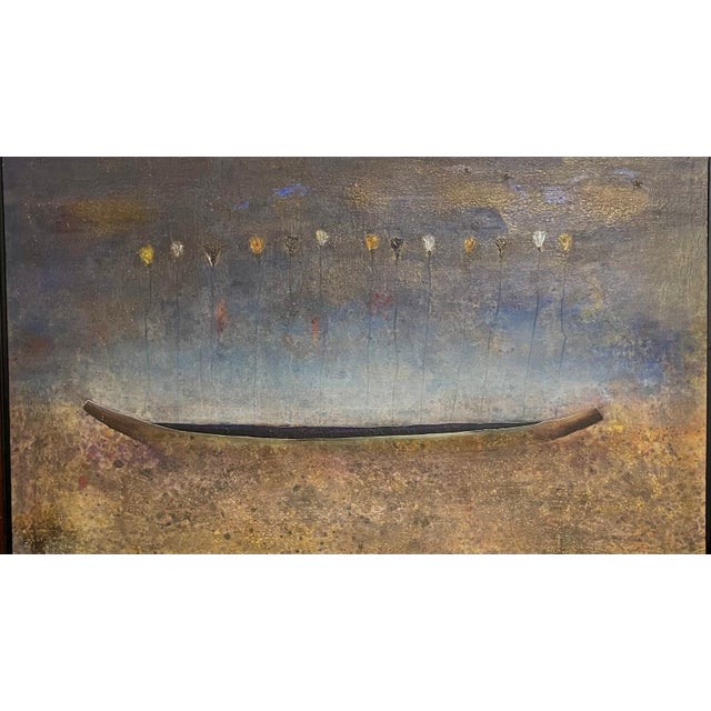 Eduardo Azuaje, Eduardo Azuaje Venezuelan Oil Painting Tropical Azul Latin American Modernism For Sale - Image 4 of 10