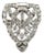 Mid 20th Century Platinum/Palladium Diamond Shield Brooch/Pendant For Sale