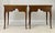 Brown Pair of Vintage Baker Furniture French Country Side Tables With Candle Slides For Sale - Image 8 of 17