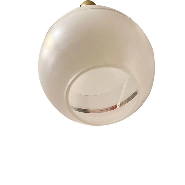 Italian Enameled Solid Glass Pendant, Circa 1960's For Sale - Image 4 of 9