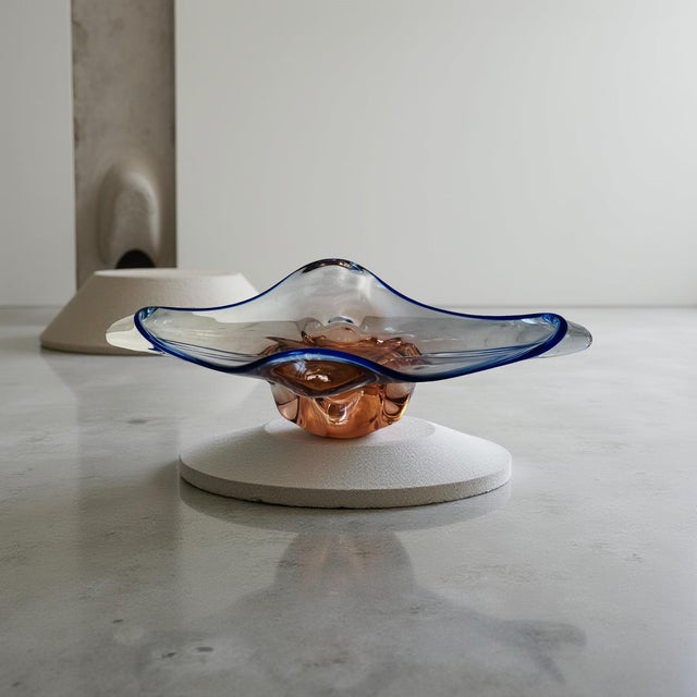 Vintage Art Glass Bowl Designed by Josef Hospodka For Sale - Image 14 of 17